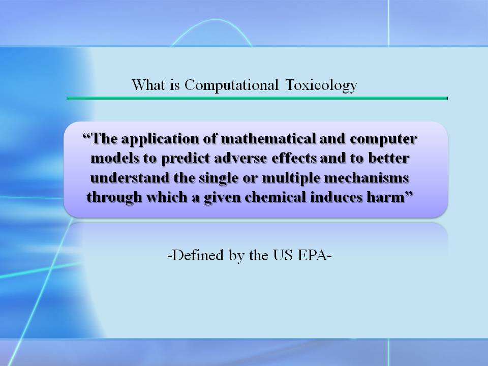 計算毒性学(Computational Toxicology)とは? 写真:PPTスライド